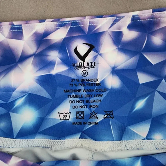 Violate the Dresscode Geometric Leggings, Workout Pants High Waist - Picture 4 of 7